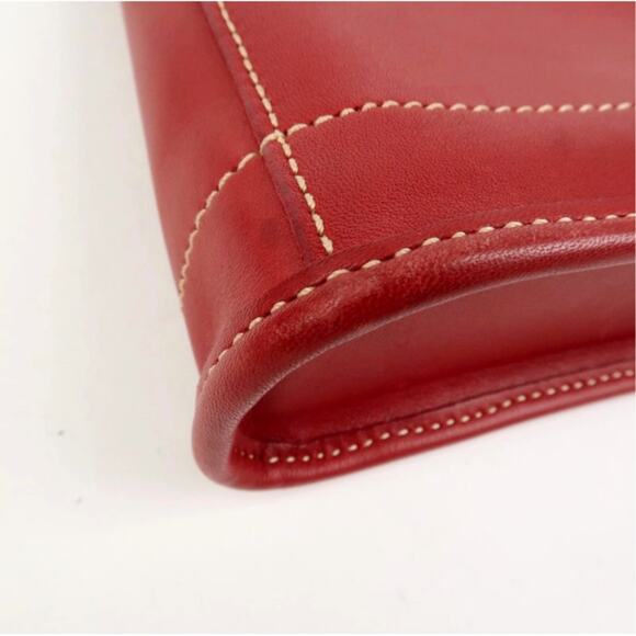 💎✨BEAUTIFUL✨💎Authentic COACH Leather Canvas Hand Bag Shoulder bag Red - Picture 5 of 8